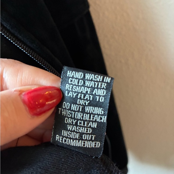 EUC Y2K BCBG Black Velvet Track Jacket (Size:M) - Picture 10 of 11